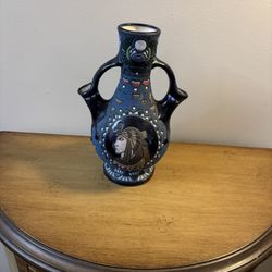 Rare Antique 1920s Czechoslovakian Egyptian Revival Amphora pottery vase