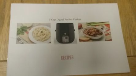 Cook's Essentials 5-Cup Digital Perfect Cooker w/ Recipes 