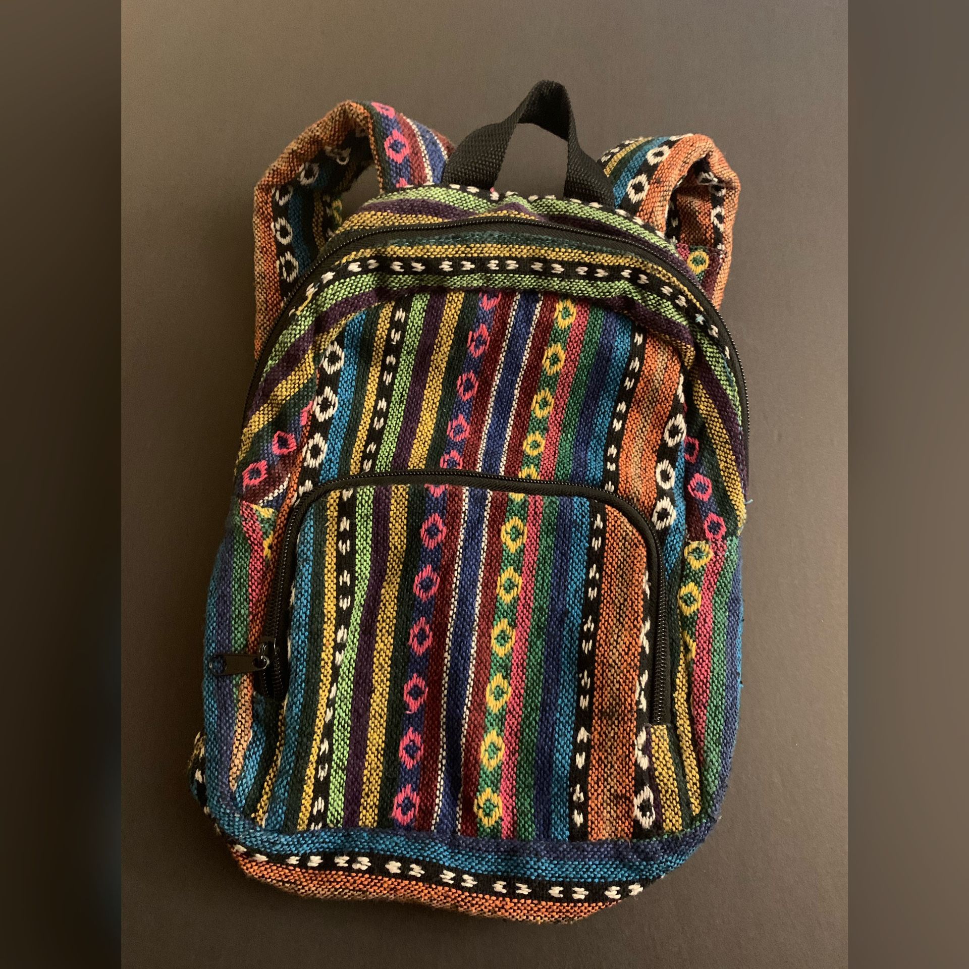 Multi-Color Mini Sarape Woven Backpack