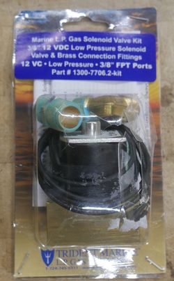 Trident Marine 1(contact info removed).2-KIT 12DC Low Pressure Brass 3/8" Solenoid + Fittings. new. f(contact info removed)7.