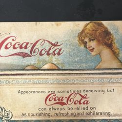 Rare Epherma Antique Original Coca-Cola Lithograph HIGH BALL Advertising Risque