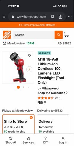 Milwaukee Cordless Flashlight