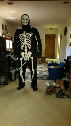 Adult "PLUS SIZE" Skeleton "boner" Costume