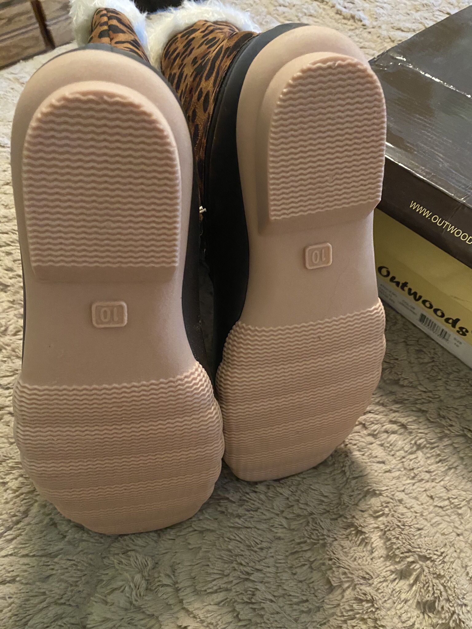 Leopard Print Duck Boots