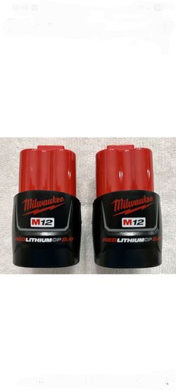 BRAND NEW MILWAUKEE  48-11-2420 LITHIUM ION 2.0 AH BATTERY 2 PIECES