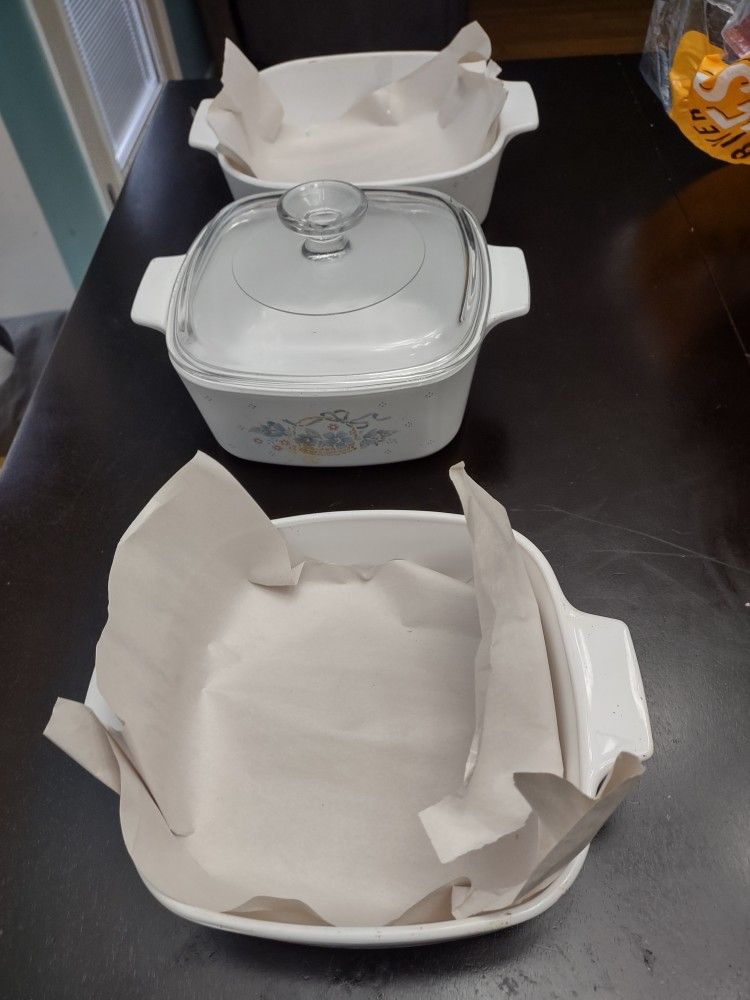 Four Piece Small CorningWare Casserole Set