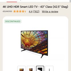 Smart TV For Sale LG 43 Inch