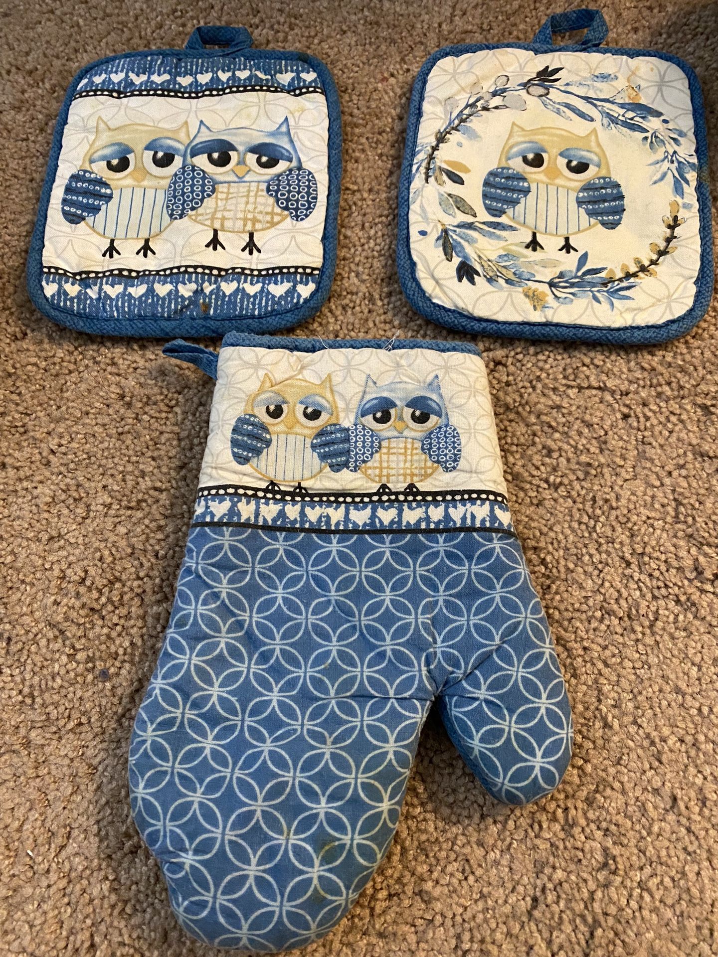 3pc Set Mitt & Potholders