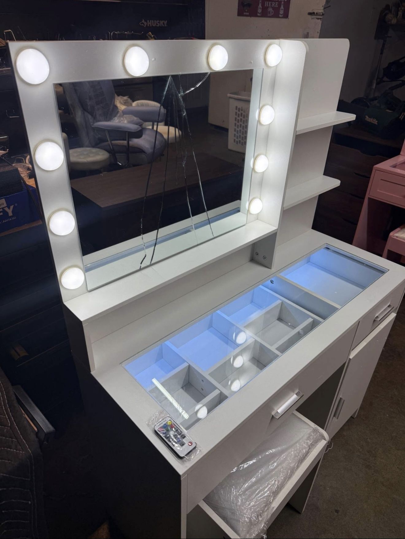 Glass Top Vanity led lights (Read Description)