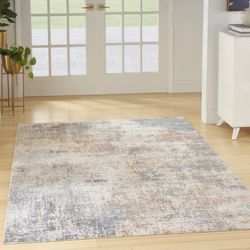 Nourison Astra Machine Washable Abstract Multicolor 5'3" x 7' Area Rug, (5x7) Multicolor - 5'3" x 7'