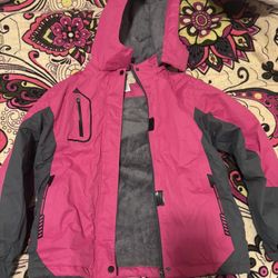 Girls Snow Jacket Pants And Gloves