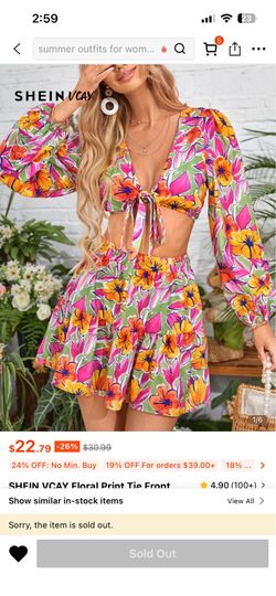 Women floral two piece set