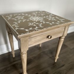 Hand Painted side table/nightstand