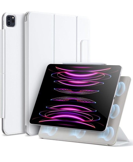 ESR Magnetic Attachment Case for iPad Pro 12.9 Inch (2022/2021/2020, 6th/5th/4th Generation), Brilliant White