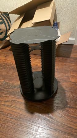 Fellowes 112 CD Rotating Carousel Media Storage Display Tower Rack Double Holder