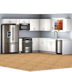 White Shaker Kitchen Cabinet Set