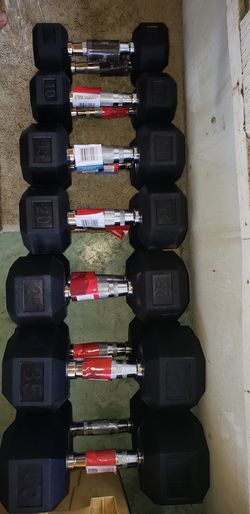 WEIDER RUBBERIZED DUMBBELLS BRAND NEW FOR $2 PER POUND
