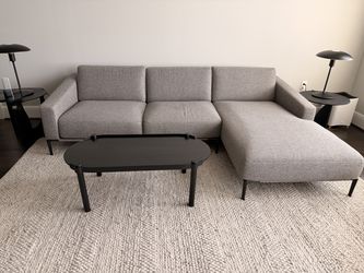 Beautiful American Leather Brand Custom Chaise Sofa