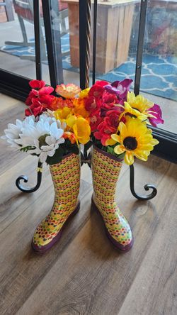 Flowers and boots