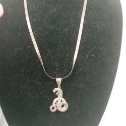 Vintage Sterling Silver Cobra Necklace