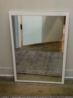 Rectangular Wall Mirror White Frame