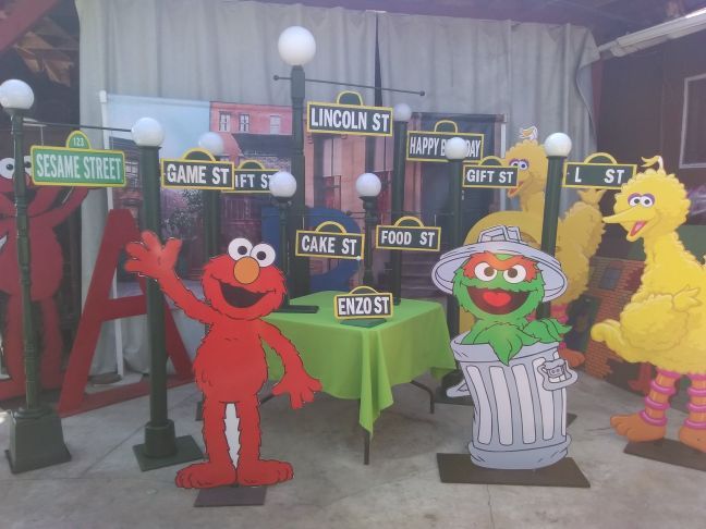 Sesame Street Light Post Signs