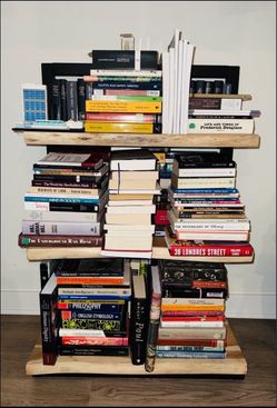 Knox 3-Shelf Bookcase, made with sturdy Acacia wood and metal