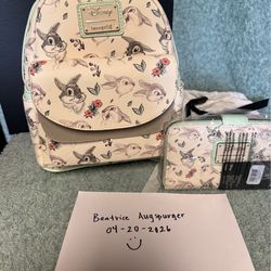 NWT Eight3Five Thumper Loungefly with matching wallet