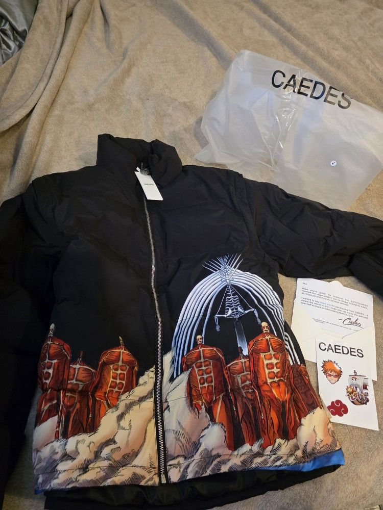 Caedes London Attack On Titan Puffer Jacket Size L