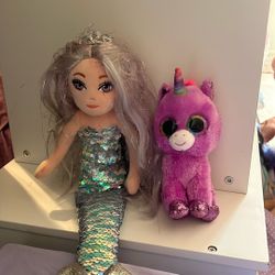 Lot Of 2 TY Fantasy Plush