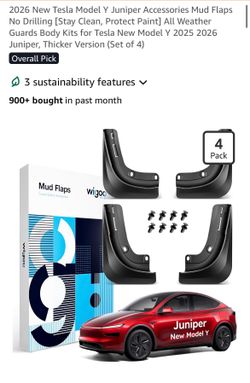 New Mud Flaps Tesla Model Y 2025-2026