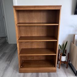 Ethan Allen Country Colors Maple Bookcase – Solid Wood, Wheat Finish