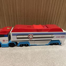 Paw patrol big truck with dogs and badges
