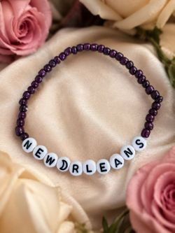 NEW ORLEANS Dark Purple Stretch Elastic Anklet - other colors available