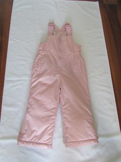 Girls 2T Pink Snow Bibs, Gap