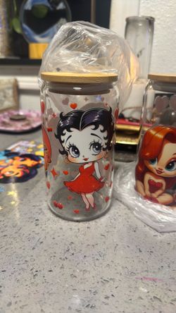 G’s custom 💥BETTY BOOP💥glass tumbler