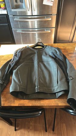 Leather motorcycle jacket