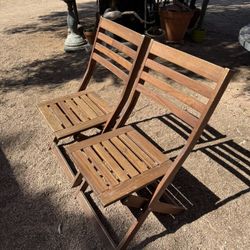 Pair of IKEA Folding Bistro Chairs 