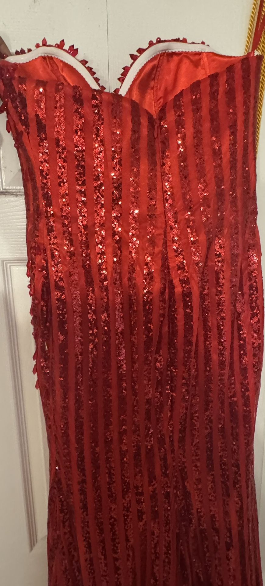 Red Sequin Elegant Dress
