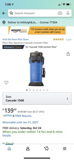 Cascade 1500 canister filter