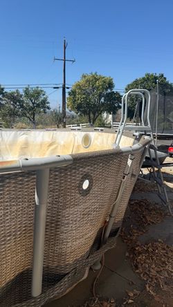 Coleman 22 ft round above ground pool used