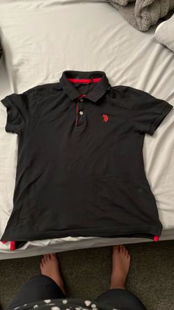 Polo black red size large kids
