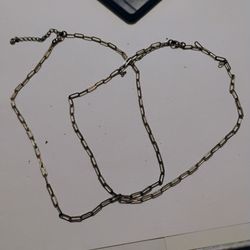 Women Stinky Paper Clip Chain Link Necklace