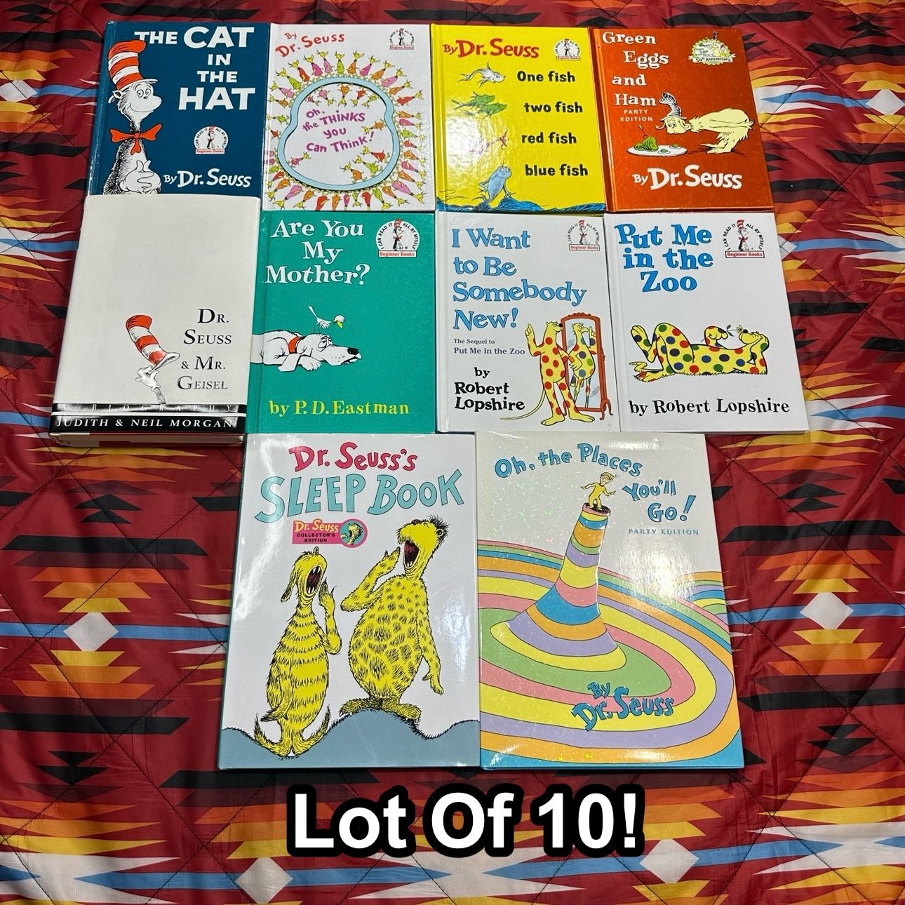 Lot Of 10 Dr. Seuss Books Random House Hardcover Books