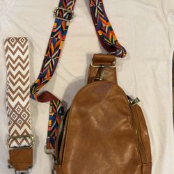 New Women’s cross body bag with replacement strap $25