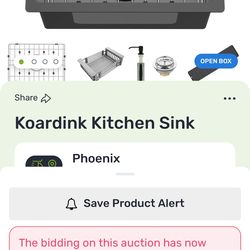 New kitchen sink plus soap dispenser