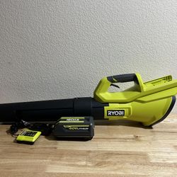 Ryobi 40V Battery Powered Blower 550 CFM Kit With Battery And Charger New Open Box 