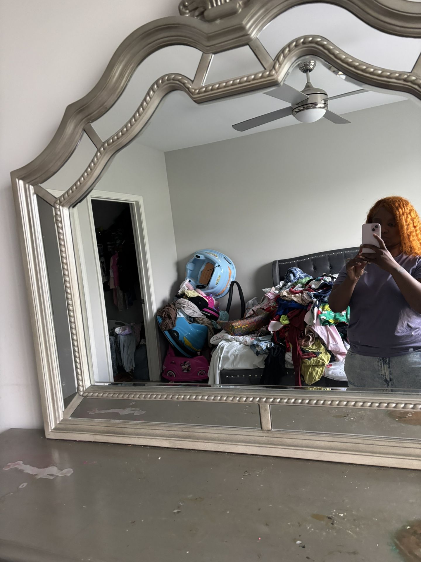 Dresser with mirror