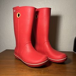 CROCS Red Rainboots