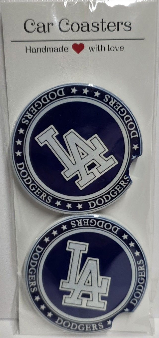 Los Angeles Dodgers Ceramic Car Coasters